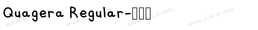 Quagera Regular字体转换